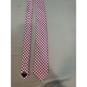 Charles Tyrwhitt Purple/White Houndstooth Silk Neck Tie